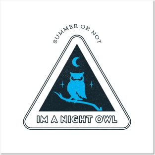 Summer or Not, Im a Night Owl Posters and Art